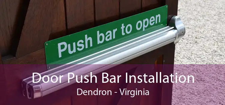 Door Push Bar Installation Dendron - Virginia