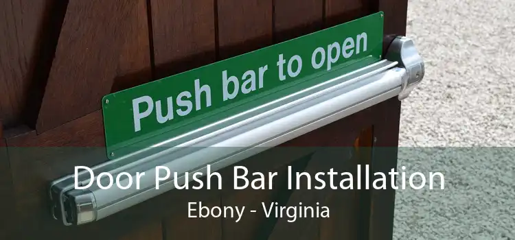 Door Push Bar Installation Ebony - Virginia