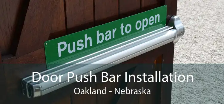 Door Push Bar Installation Oakland - Nebraska