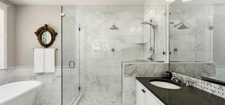 bathroom shower door installation in Houston