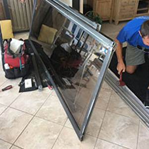 sliding glass door frame repair Levittown